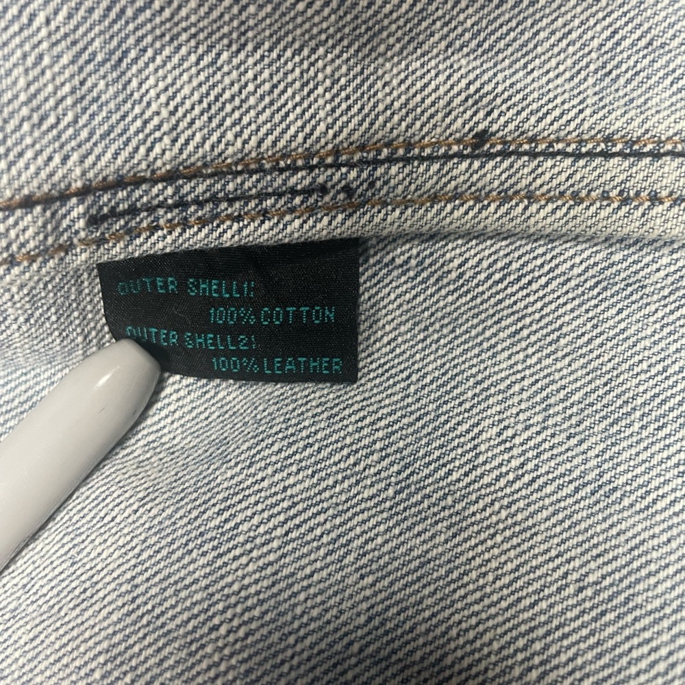 Vintage SFR Santa Fe Creation Denim Jacket with Suede & Aztec Patch - Picture 10 of 11